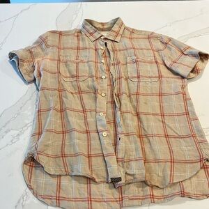 Billy Reid short sleeve button down.  Standard cut, sized medium